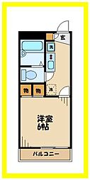 レオパレス姿見 1Kの間取図画像