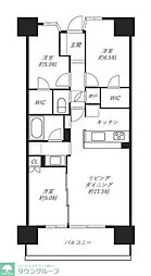 シティテラス川崎鈴木町グランドシーズンズ 3LDKの間取図画像