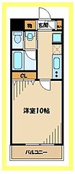 ラフィーネ 1Kの間取図画像