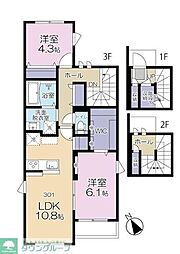 (仮称)幸区塚越3丁目PJ 2LDKの間取図画像