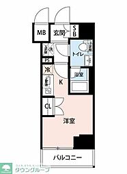 マイナビSTAY Kawasaki Axis North 1Kの間取図画像