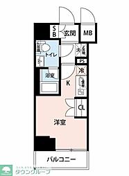 マイナビSTAY Kawasaki Axis North 1Kの間取図画像