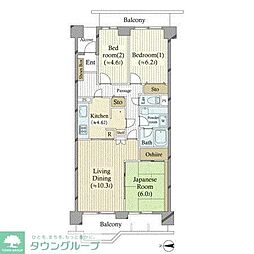 パークシティ溝の口A棟 3LDKの間取図画像