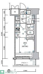 ARTESSIMOGREAS ワンルームの間取図画像