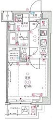 CREVISTA武蔵中原2 1Kの間取図画像