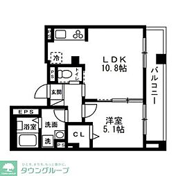 ディアコートあざみ野 1LDKの間取図画像