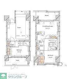 ブランシエスタ新丸子リバーフロント 2LDKの間取図画像