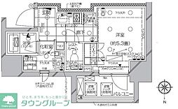 ピアース武蔵小杉イースト 1Kの間取図画像