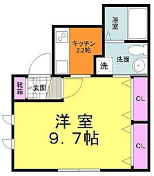 南町ハウス 1Kの間取図画像