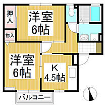 ボナール・ナカザワ　Ｂ  ｜ 長野県上田市中之条（賃貸アパート2K・1階・41.92㎡） その2