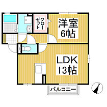 セットレーヴ  ｜ 長野県上田市八木沢（賃貸アパート1LDK・1階・44.90㎡） その2