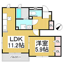 カーサ・モンターニャ　II  ｜ 長野県上田市国分（賃貸アパート1LDK・1階・43.66㎡） その2