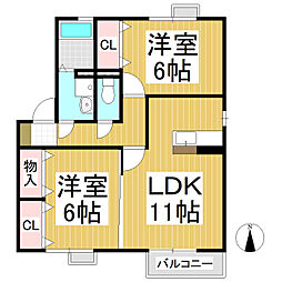 間取図画像 2LDK