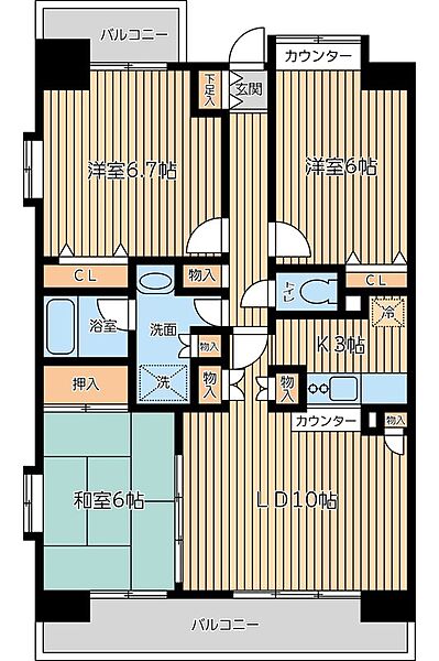 ＣＩＴＹ　ＳＰＩＲＥ西葛西 504｜東京都江戸川区西葛西３丁目(賃貸マンション2SLDK・5階・70.00㎡)の写真 その2