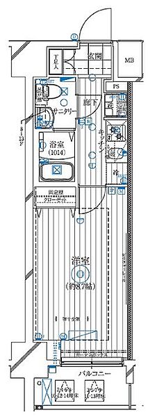 レガリス亀戸（REGALIZ亀戸） 1202｜東京都江東区亀戸７丁目(賃貸マンション1K・12階・25.65㎡)の写真 その2