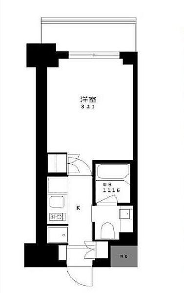 プライマル勝どき 205｜東京都中央区勝どき６丁目(賃貸マンション1K・2階・25.68㎡)の写真 その2