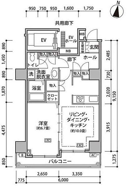 東雲キャナルコートCODAN18号棟 729｜東京都江東区東雲１丁目(賃貸マンション1LDK・7階・51.81㎡)の写真 その2