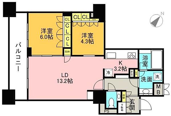 オリゾンマーレ（HORIZON MARE） 1502｜東京都江東区有明１丁目(賃貸マンション1SLDK・15階・63.78㎡)の写真 その2