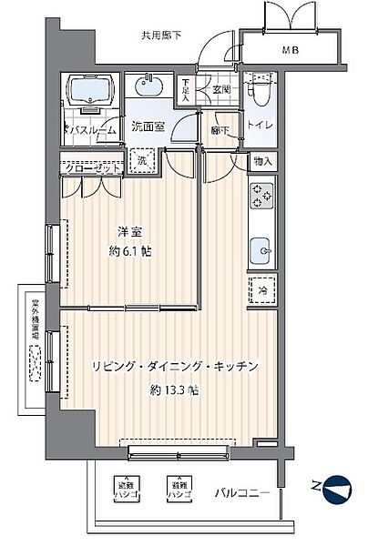 MFPRコート木場公園 511｜東京都江東区東陽６丁目(賃貸マンション1LDK・5階・43.43㎡)の写真 その2