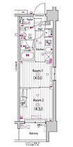 ガーラ・アヴェニュー東大島 5C ｜ 東京都江東区東砂２丁目11-11（賃貸マンション2K・5階・25.51㎡） その2