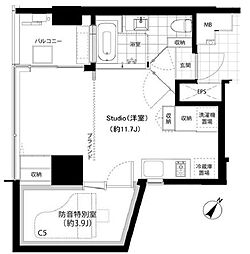 SHINKA ワンルームの間取図画像
