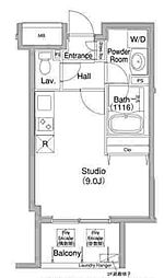 コンフォリア銀座EAST ワンルームの間取図画像