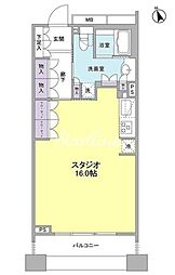パークフラッツ銀座イースト ワンルームの間取図画像