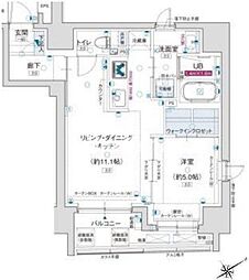 アルティザ東銀座 1LDKの間取図画像