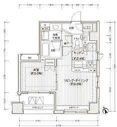 ドゥーエ銀座イースト1 1LDKの間取図画像