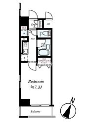 シンシア日本橋新川 1Kの間取図画像