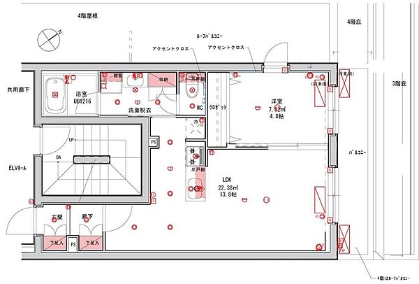 (仮称)品川大井町レジデンス 501｜東京都品川区二葉１丁目(賃貸マンション1LDK・5階・43.81㎡)の写真 その2