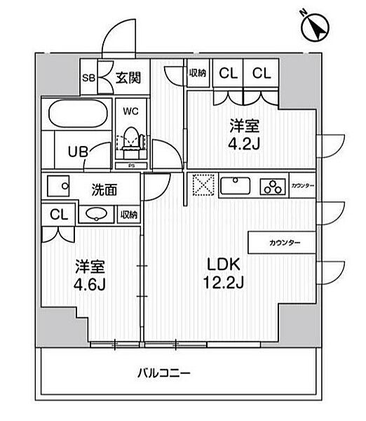 ｎｉｄｏ ＳＵＧＡＭＯ(ニドスガモ) 1301｜東京都豊島区巣鴨２丁目(賃貸マンション2LDK・13階・51.12㎡)の写真 その2