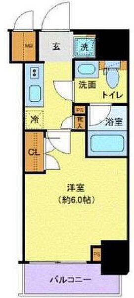 プレール・ドゥーク北品川 601｜東京都品川区北品川２丁目(賃貸マンション1K・6階・20.43㎡)の写真 その2