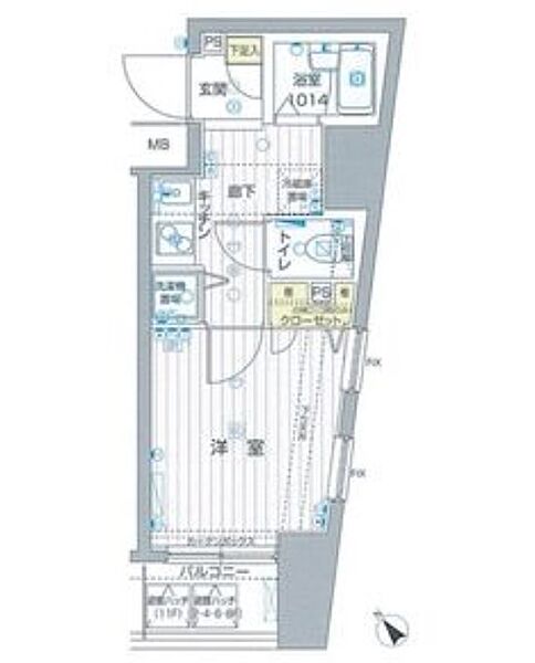 フォレシティ六本木 506｜東京都港区六本木２丁目(賃貸マンション1K・5階・21.15㎡)の写真 その2