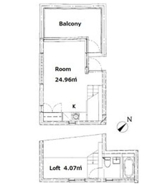 モデリアブリュット北参道 403｜東京都渋谷区千駄ヶ谷３丁目(賃貸マンション1R・4階・24.96㎡)の写真 その2