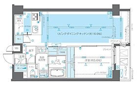 ズーム広尾（ZOOM広尾） 304 ｜ 東京都渋谷区恵比寿２丁目27-10（賃貸マンション1LDK・3階・53.98㎡） その2