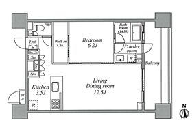 レジディア芝浦KAIGAN 503 ｜ 東京都港区海岸３丁目15-5（賃貸マンション1LDK・5階・54.77㎡） その2