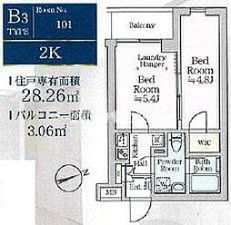 アイルグランデ品川 1階2Kの間取り