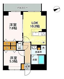 ＬＡＳＡ大崎V 3階2LDKの間取り