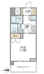 リュミエール三田 3階1Kの間取り