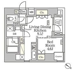 間取図画像 1LDK