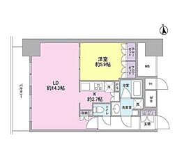 スタイリオ品川中延 1LDKの間取図画像