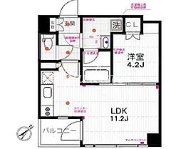 ドゥーエ五反田 1LDKの間取図画像