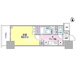 スタイリオ品川中延 1Kの間取図画像