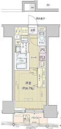 レビスタ白金高輪 1Kの間取図画像