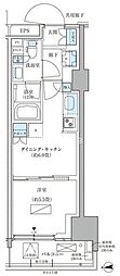 パークアクシス品川天王洲アイル 1DKの間取図画像