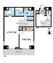 レジデンス白金コローレ 1LDKの間取図画像