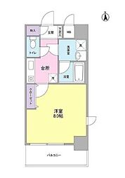 セレーノ品川 1Kの間取図画像