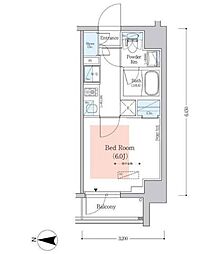 Urbanex南品川2 1Kの間取図画像