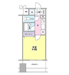 プロスペクトグラーサ広尾 1Kの間取図画像